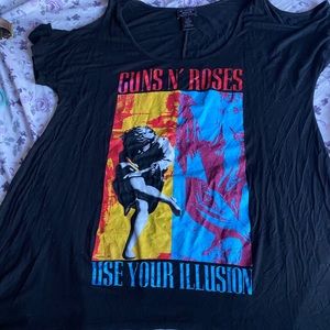2X Off the shoulder Guns N Roses Shirt